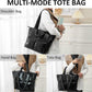 Puffer Tote Bag with Zipper for Women Quilted Soft Padded Shoulder Handbag Large Capacity Purse for Daily Use