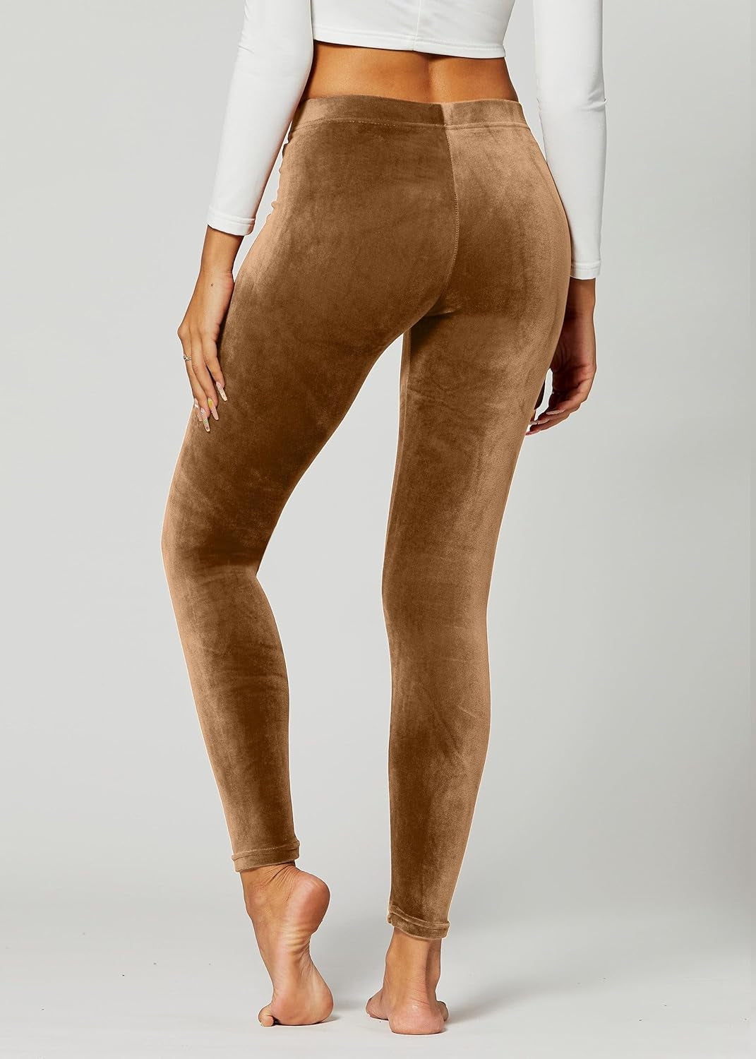Premium Velvet Leggings for Women - Ultra-Soft Warm Velour Pants